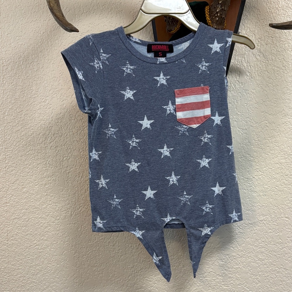 Rock & Roll Cowgirl Blue Star Tee